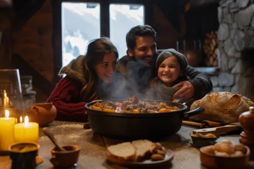 Découverte gourmande des soupes montagnardes et plats mijotés traditionnels d’Andorre, servis dans une ambiance chaleureuse pyrénéenne