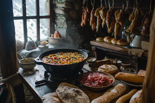 Découverte des origines montagnardes et des influences catalanes, françaises et espagnoles sur la cuisine andorrane traditionnelle